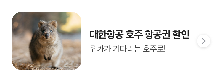 대한항공 호주 항공권 10% 할인